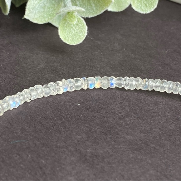 Genuine Ruby & Moonstone Beaded Choker Necklace in sterling silver - Picture 11 of 14